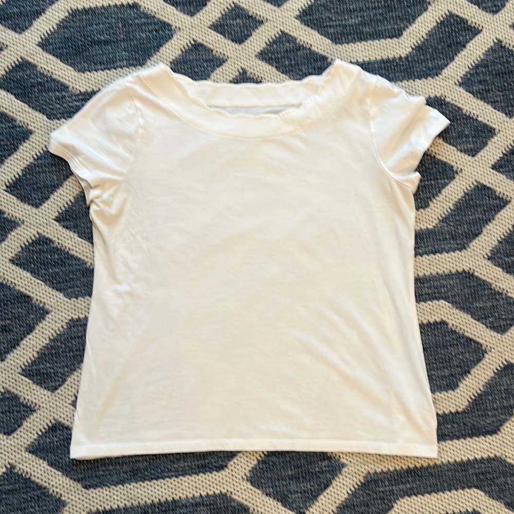 Talbots White Top Blouse size M